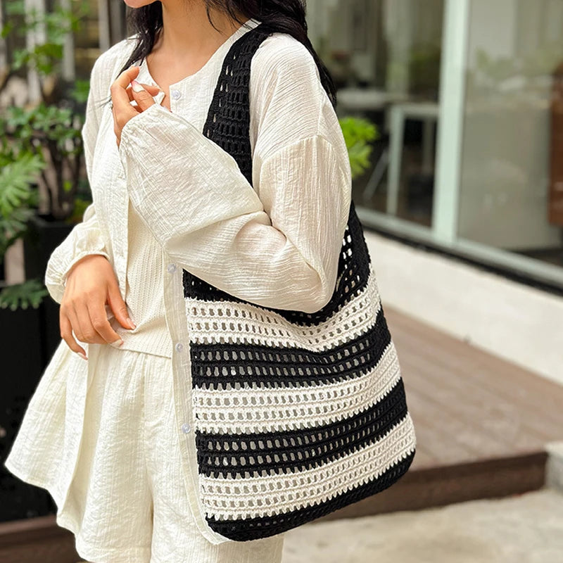 Luxury Aesthetic Knitted Tote