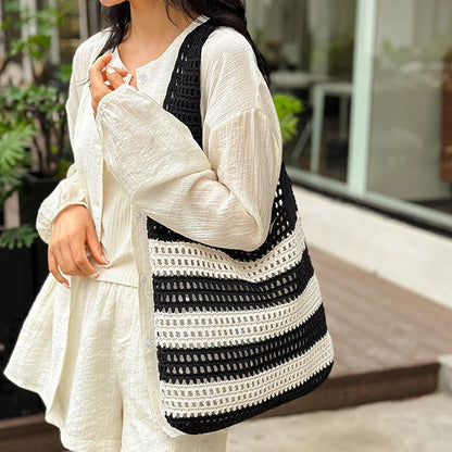 Luxury Aesthetic Knitted Tote