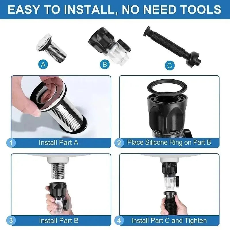 Universal Flexible Sink Dr...le Sink Drain Pipe - Anti-Odor P-Trap Kit - 11