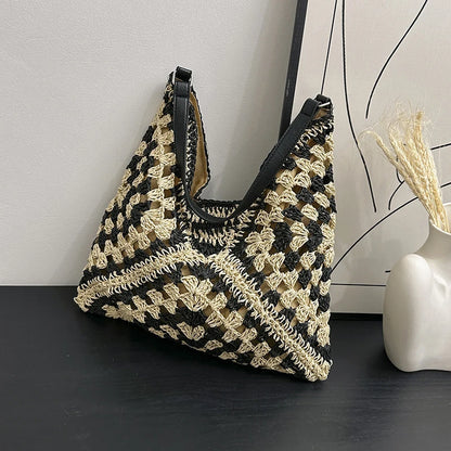 Luxury Woven Straw Beach Bag