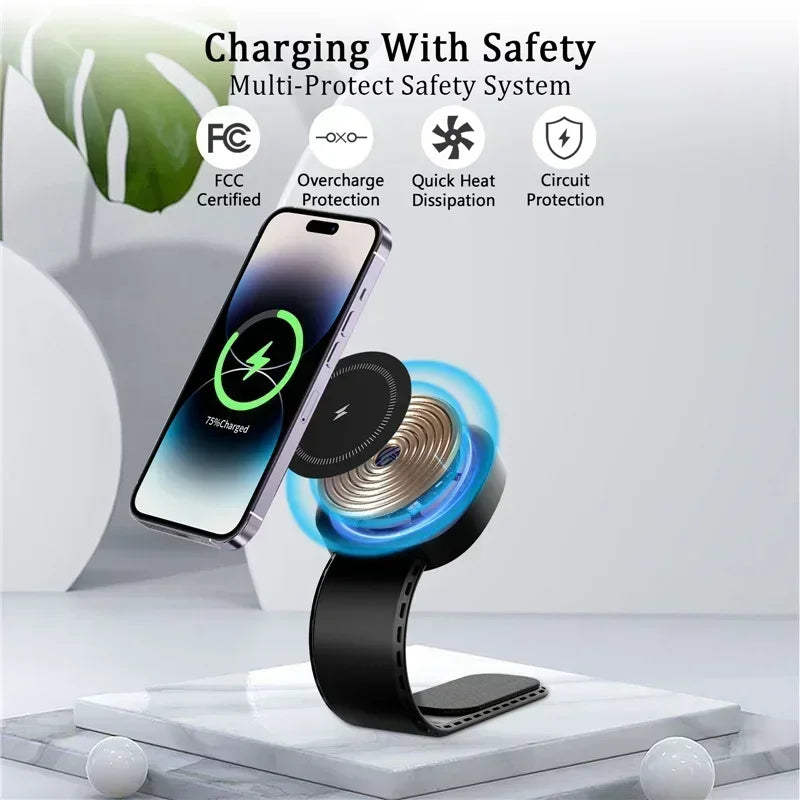 Magnetic Wireless Car Charger for iPhone 16 15 14 13 12 - 15W Fast Mount