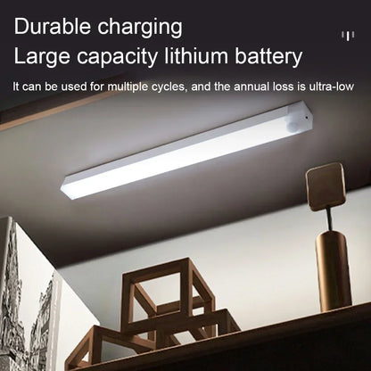 Rechargeable LED Motion Sensor Cabinet Light - Wireless USB-C Night Light for Kitchen & Closet