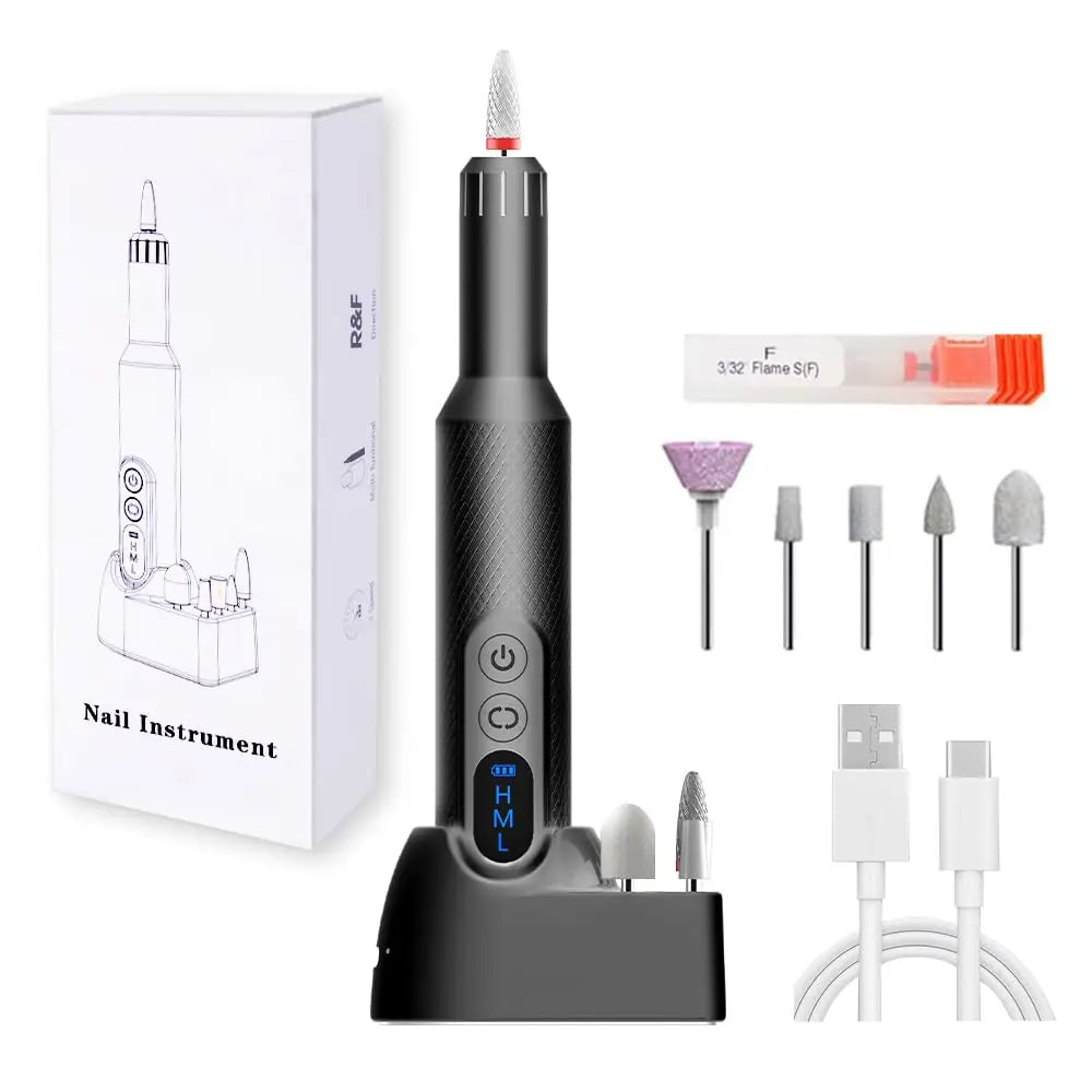 5-in-1 Cordless Electric Nail Drill Set for Professional Home Manicures - 20