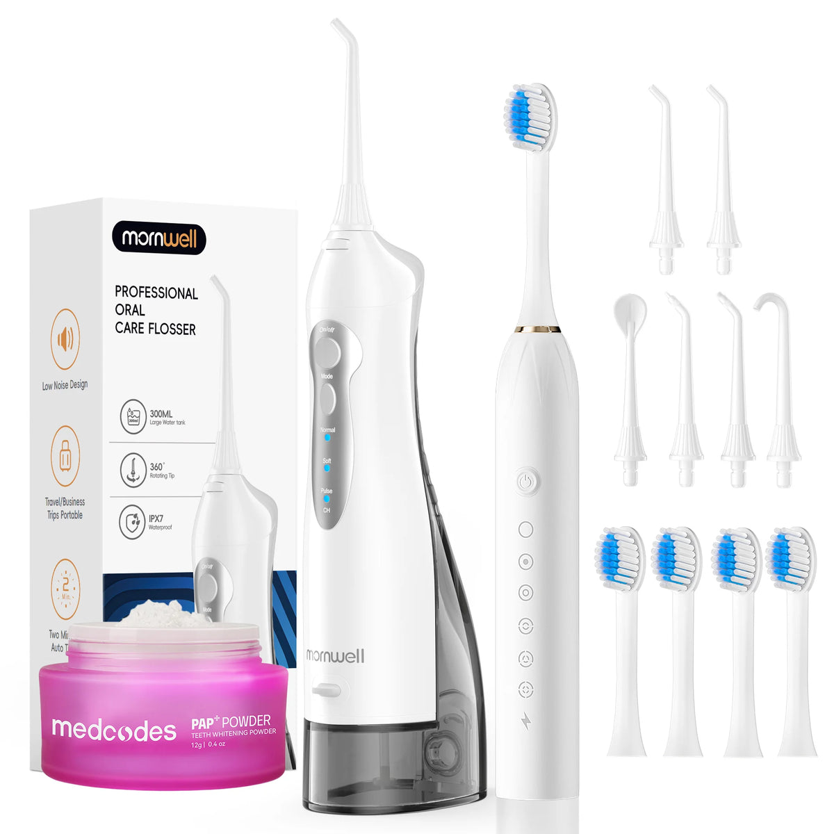 Portable Water Flosser and Electric Toothbrush 2-in-1 Oral Care Kit