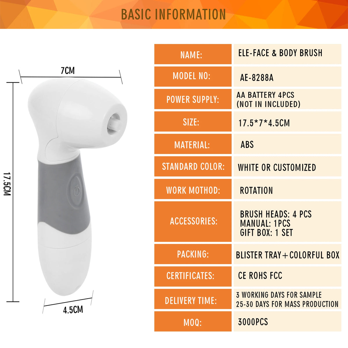 4-in-1 Waterproof Electric Facial Cleansing Brush & Exfoliating Skin Scrubber