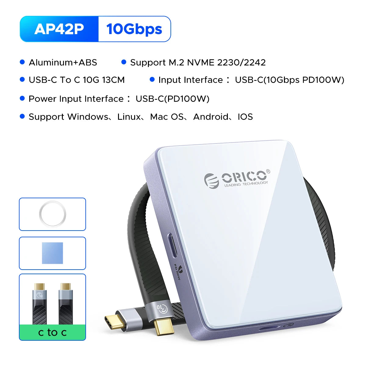 Magnetic NVMe M.2 SSD Enclosure for iPhone 4K ProRes Recording & 100W Charge - 23