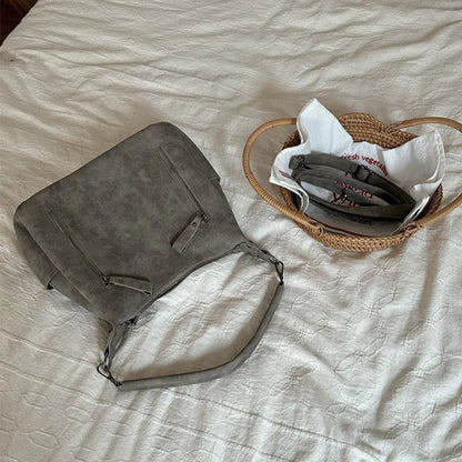 Luxury Retro Matte Shoulder Bag
