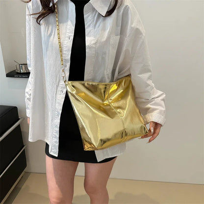 Luxury Glossy Shoulder Tote