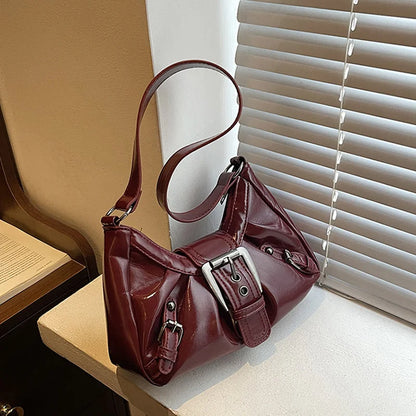 Luxury Retro Pleated Hobo Bag