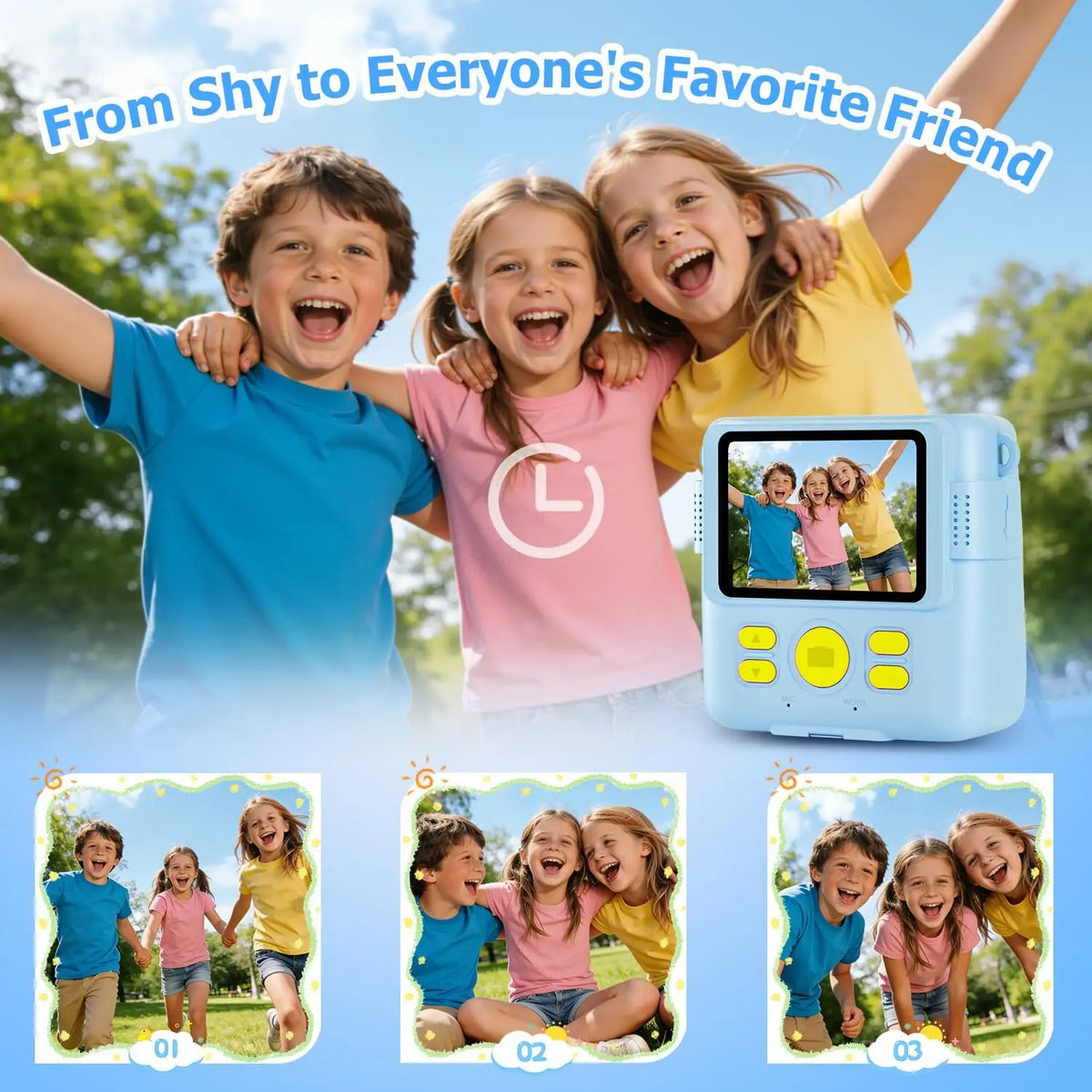 Instant Print Kids Camera with Digital Video Recording & Photo Printing