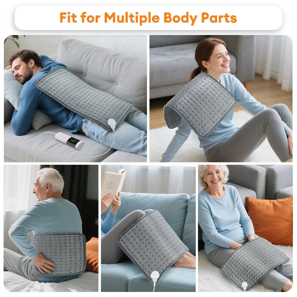 Electric Heating Pad for Back and Neck Pain Relief with 9 Temperature Settings - 4