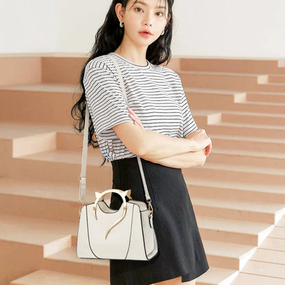 Luxury Cat Handle Shell Bag