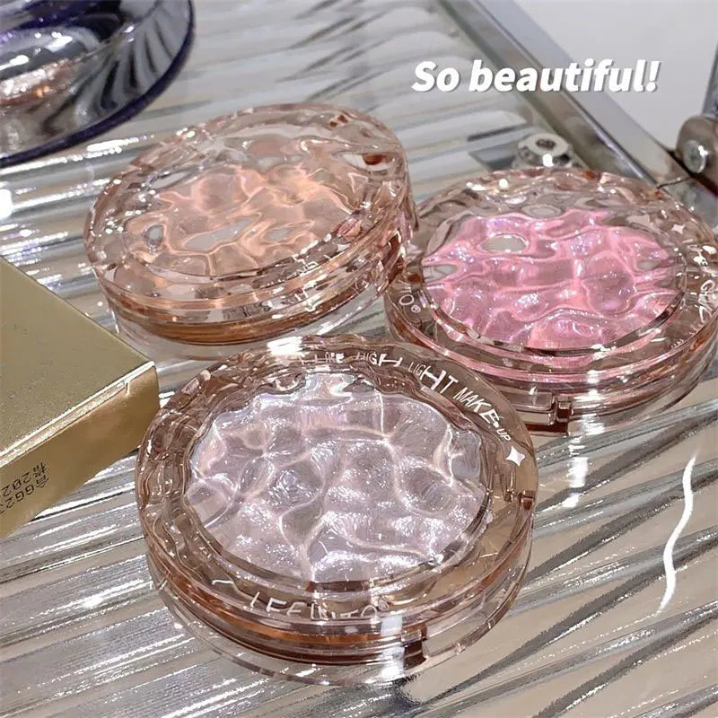 Shimmer Glow Highlighter & Contour Palette - Long-Lasting Radiant Finish - 9