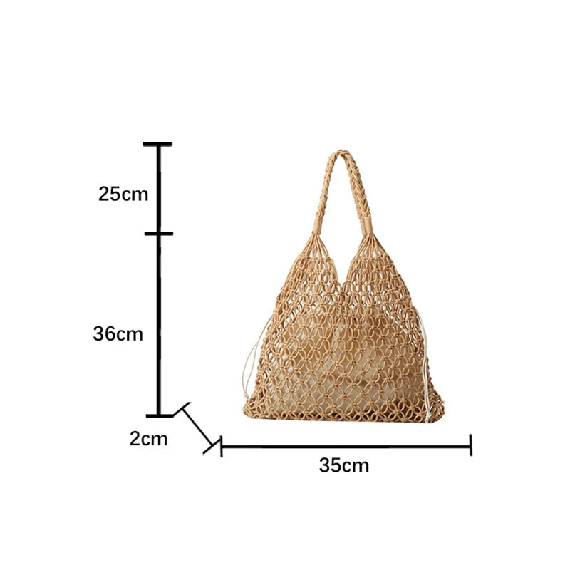 Luxury Boho Knitted Beach Tote