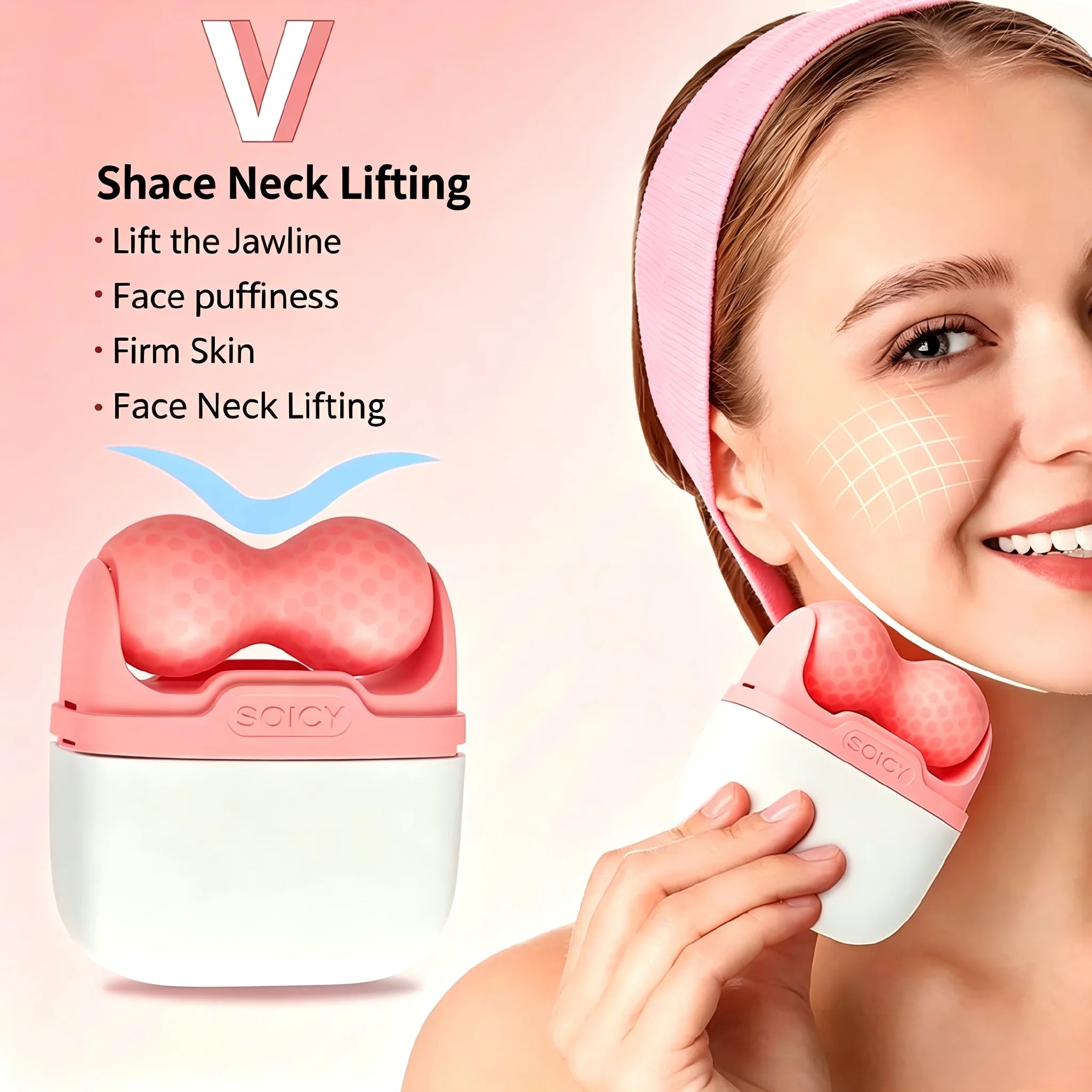 2-in-1 Facial & Body Ice Roller for Skin Tightening and Depuffing Massage - 3