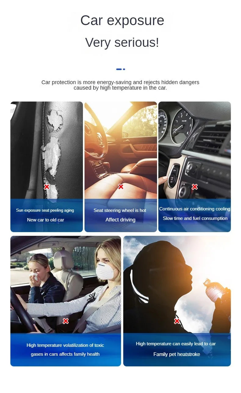 Foldable Car Windshield Sun Shade Umbrella UV Blocker