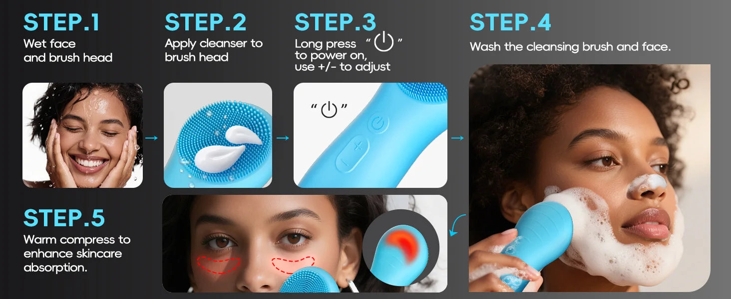 3-in-1 Professional Oral Care & Facial Cleansing Kit – Deep Clean Water Flosser - 27