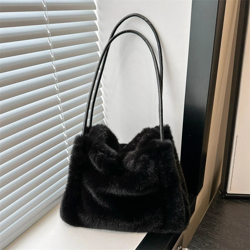 Luxury Plush Chain Handbag