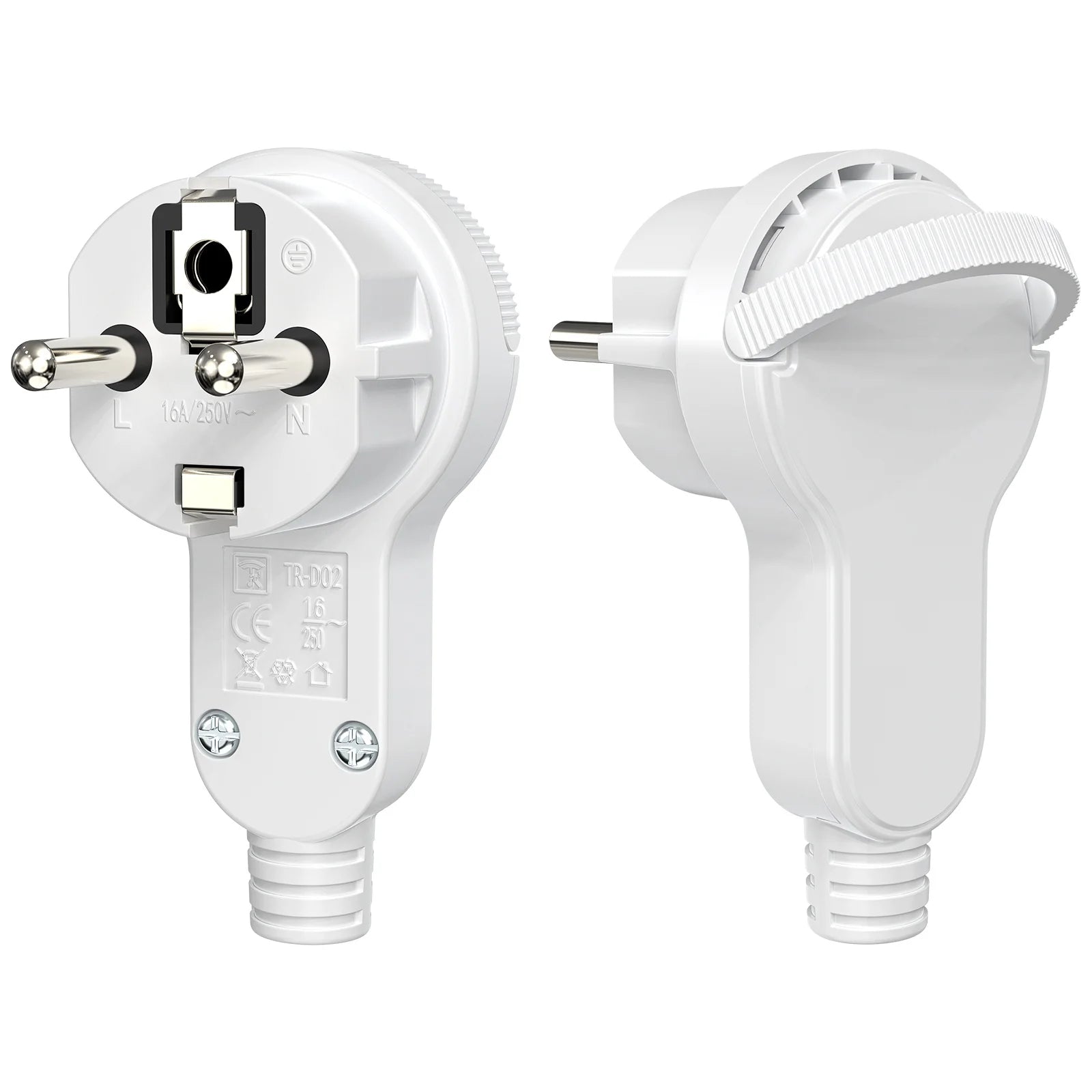 Ultra-Thin Folding Flat Plug 4000W - Space Saving Wall Power Connector - 19