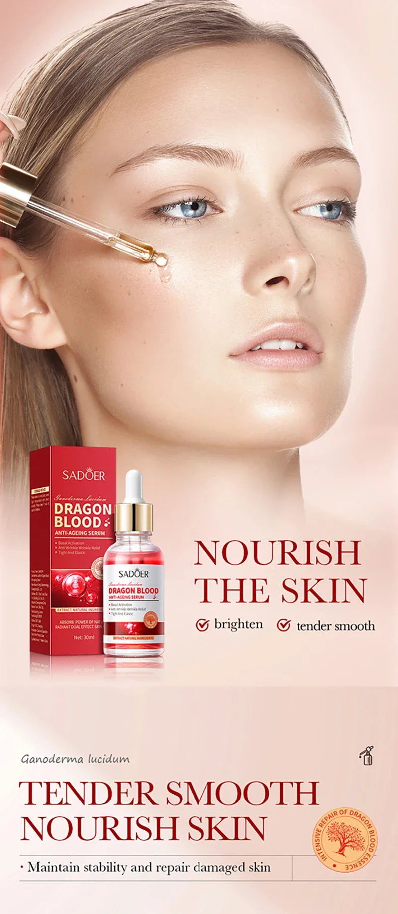 Dragon Blood Anti-Aging Facial Serum for Firming and Wrinkle Reduction