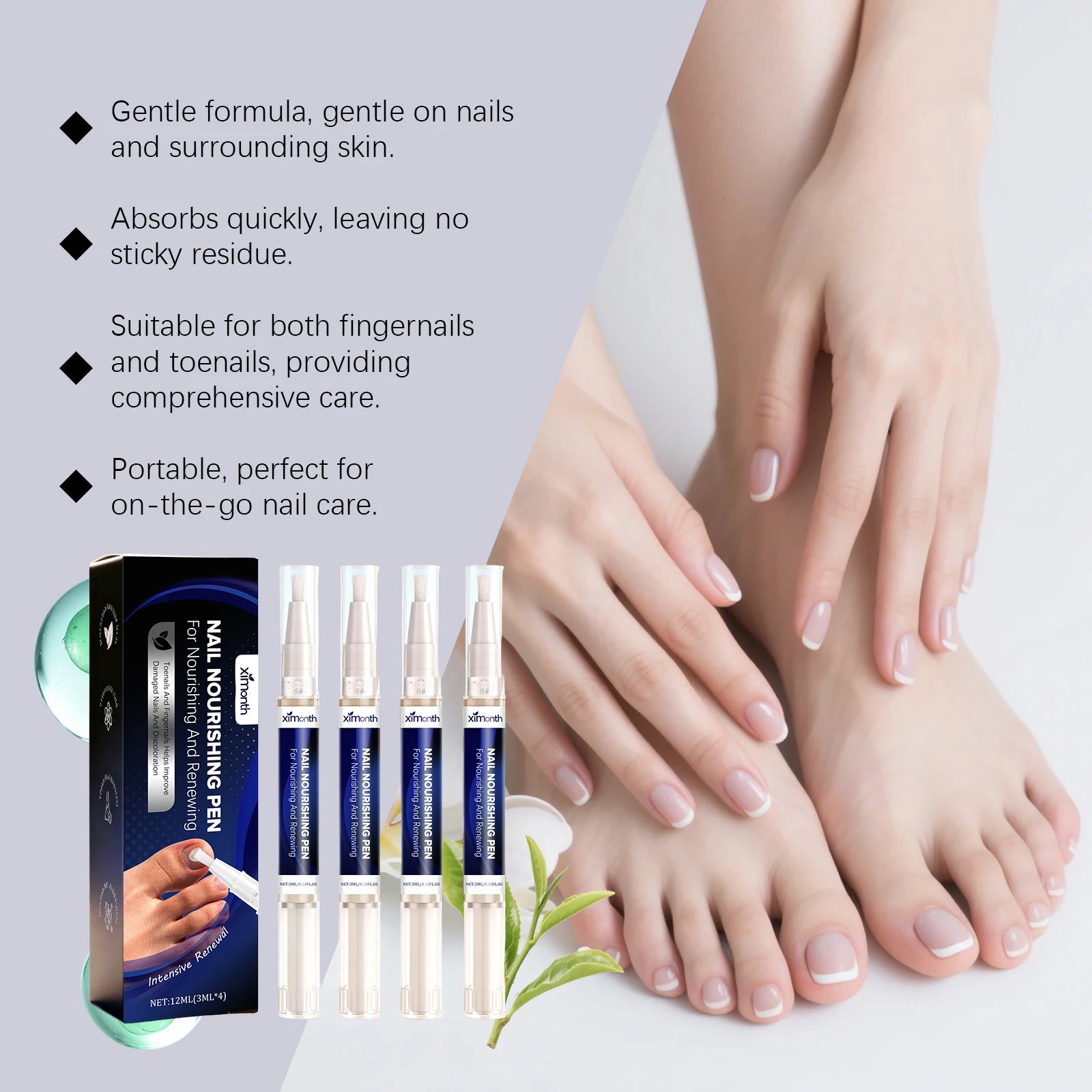 Nail Repair Essence Pen - Deep Nourishing Cuticle Oil for Dry, Damaged Nail Care - 19