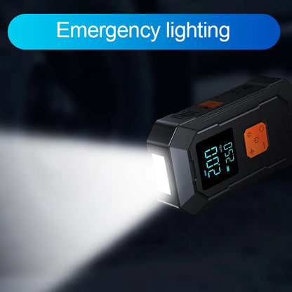 4-in-1 Portable Car Jump Starter & Tire Inflator with LED Light