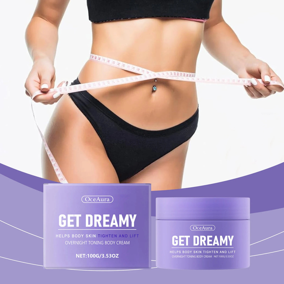 OceAura Get Dreamy Firming Body Cream - Skin Tightening & Collagen Lotion