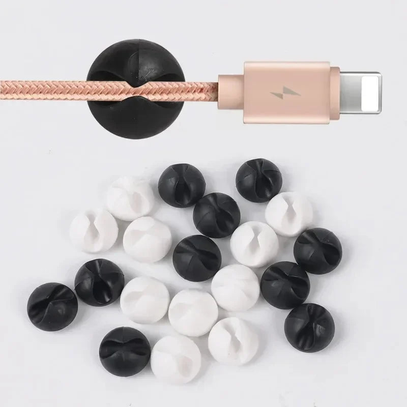 Adhesive Cable Organizer Clips – Tidy Desk Cord Holder for USB & Data Cables - 2