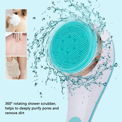 Electric Rotating Bath Brush & Back Scrubber for Deep Body Exfoliation