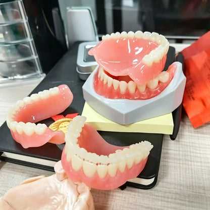 Premium Silicone Denture Set for Comfortable Aesthetic Smile Replacement