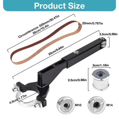 Angle Grinder to Belt Sander Adapter - Sanding Belt Attachment for Wood & Metal