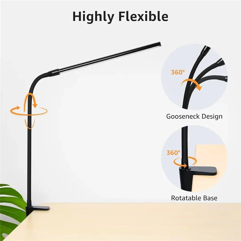 Dual-Head LED Architect Desk Lamp – Dimmable & Adjustable Office Lighting - 22