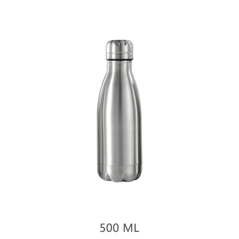 Premium Stainless Steel Reusable Water Bottle - Leak-Proof Sports Flask - 15