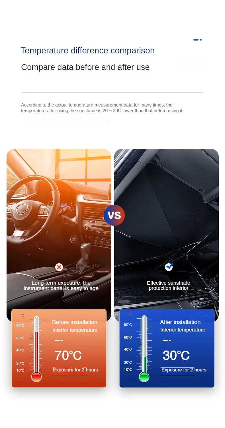 Foldable Car Windshield Sunshade Umbrella UV Protector