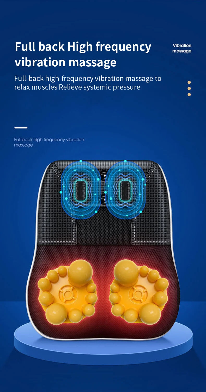 Electric Neck & Back Massage Pillow with Heat & Deep Tissue Kneading - 20