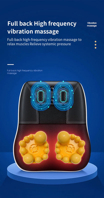 Electric Neck & Back Massage Pillow with Heat & Deep Tissue Kneading