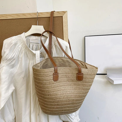 Luxury Bohemian Straw Tote