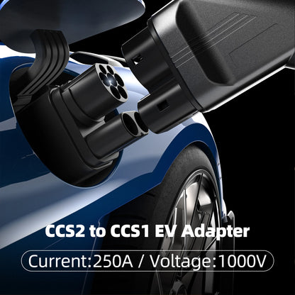 CCS2 to CCS1 EV Fast Charging Adapter for US Electric Vehicles in Europe