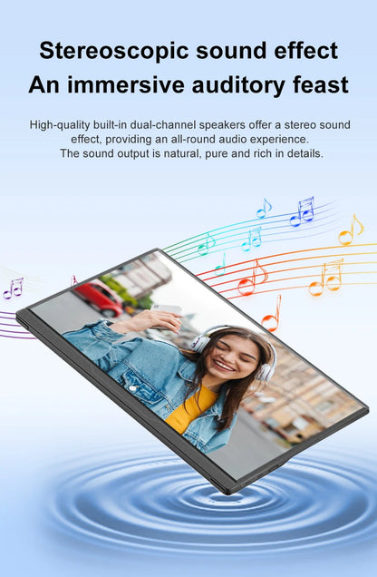 14" Portable Touchscreen Monitor 1200P IPS USB-C External Display