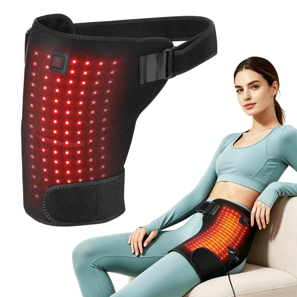 Red Light Therapy Hip Heating Pad - Pain Relief Support Wrap for Hips and Thighs