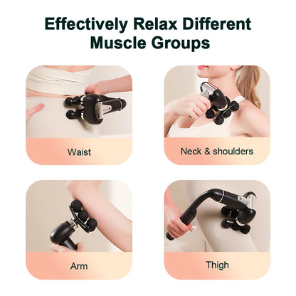 Deep Tissue Muscle Massage Gun with Detachable Handle