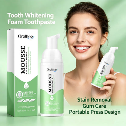 Whitening Foam Toothpaste for Deep Cleaning, Tartar Removal & Fresh Breath