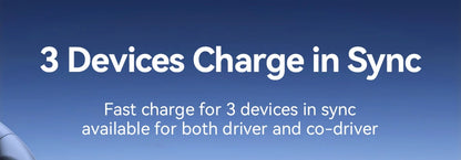 70W Fast USB-C Car Charger with 1.6m Retractable Spring Cable