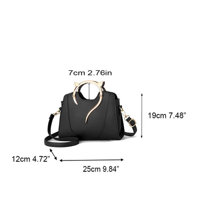 Luxury Cat Handle Shell Bag