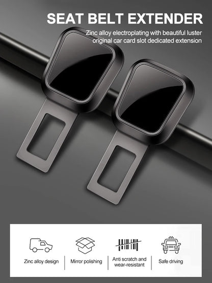 Universal Car Seat Belt Extender - Durable Safety Buckle Clip 2-Pack