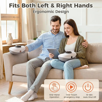 Smart Wireless Hand Massager with Heat and Airbag Compression
