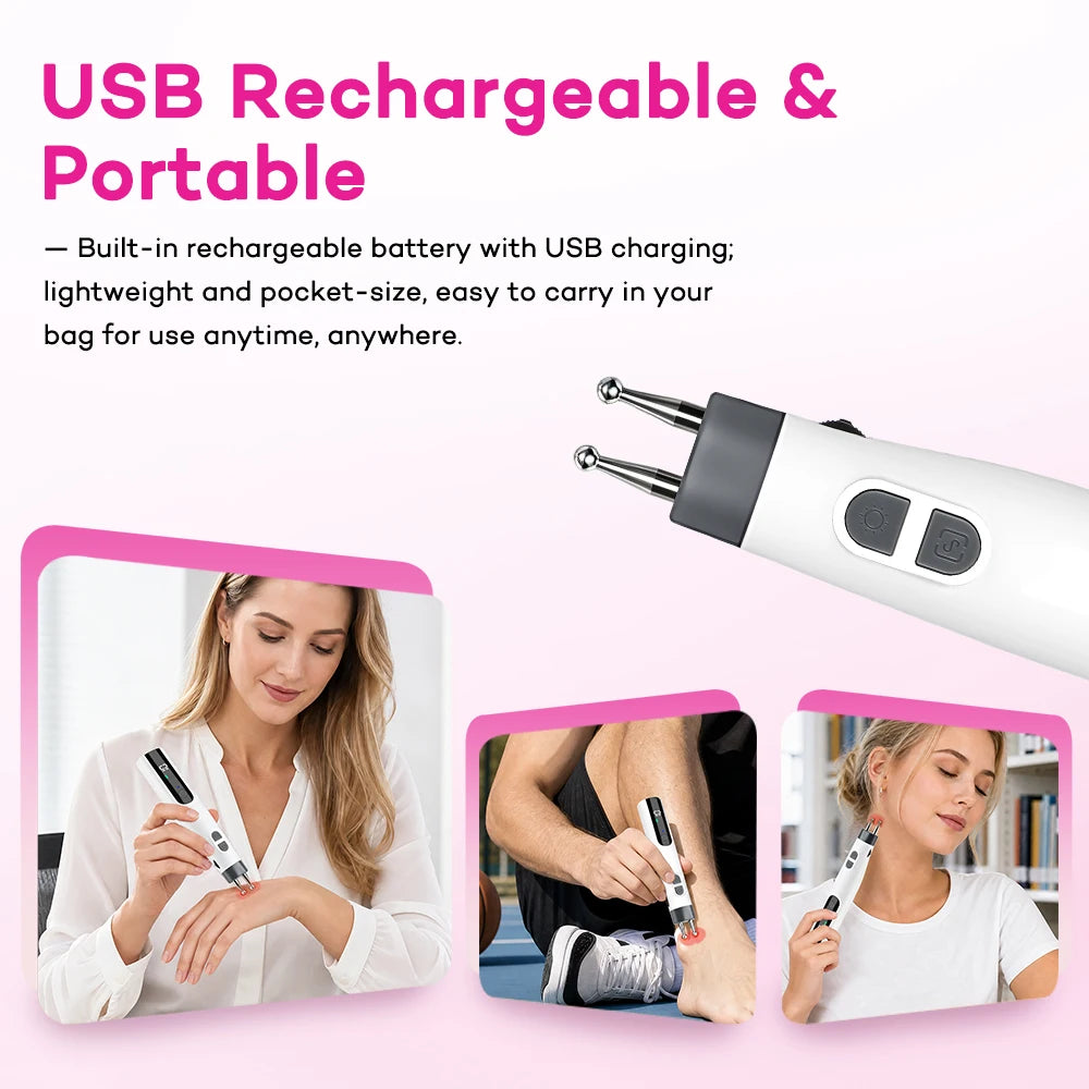 Digital Handheld Precision Body & Face Massage Pen with 10 Intensity Levels - 11