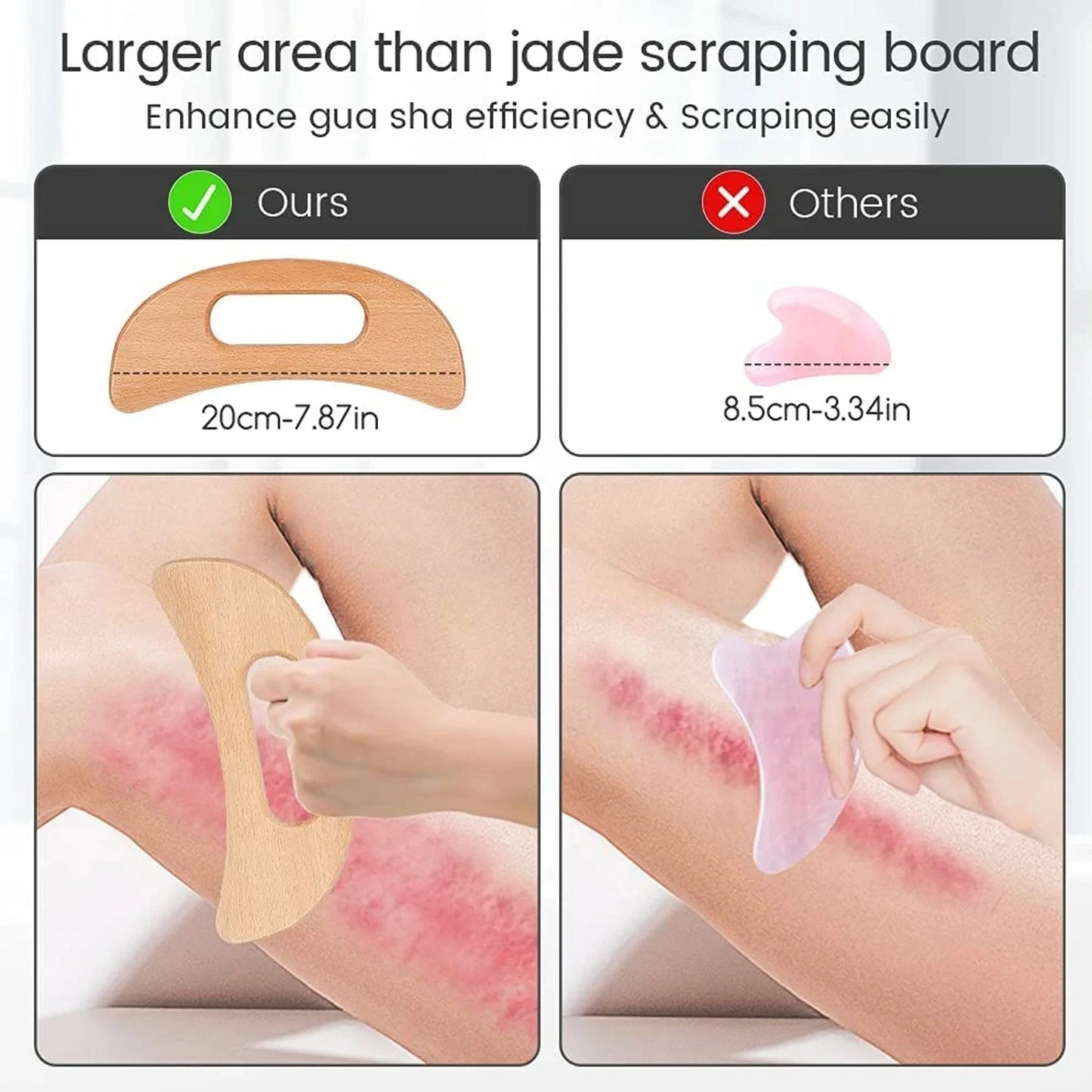 Wooden Lymphatic Drainage Massager & Body Gua Sha Tool