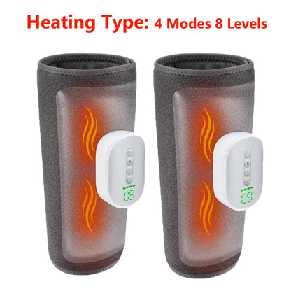 Wireless Air Compression Calf Massager with Heat Therapy for Leg Muscle Relaxation