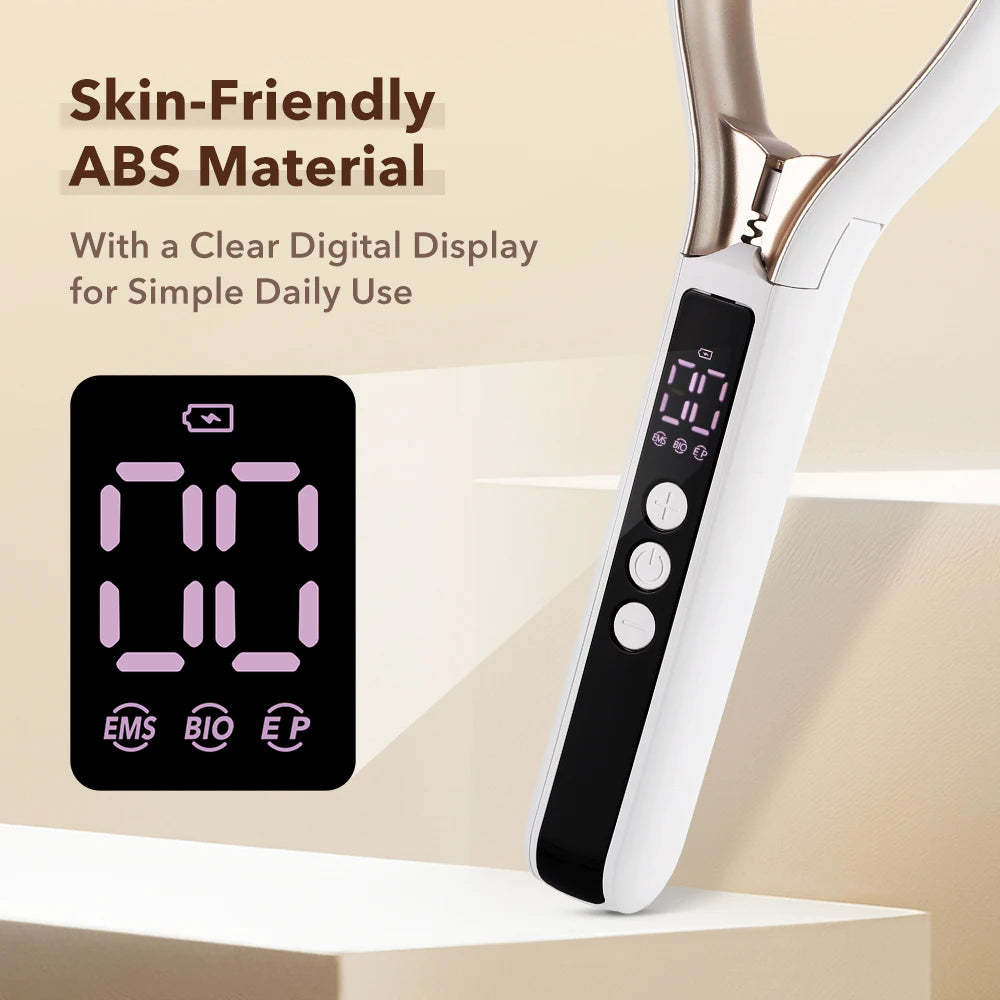Microcurrent Face & Neck Lifting Massager - Electric V-Shape Slimming Roller - 6